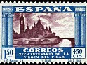 Spain 1940 Pilar Virgin 1,50 P + 50 CTS Multicolor Edifil 899